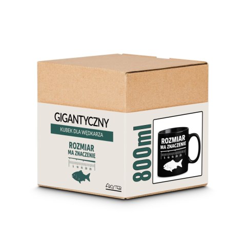 Gigantyczny Kubek Wędkarza - Rozmiar ma znaczenie - Prezent dla wędkarza