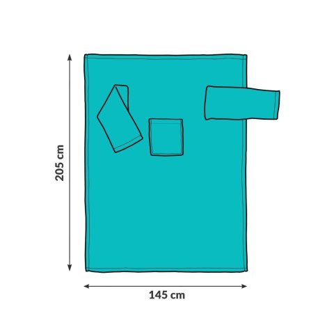 Kocyk Szlafrok Miętowy koc rękawami polar POLSKI