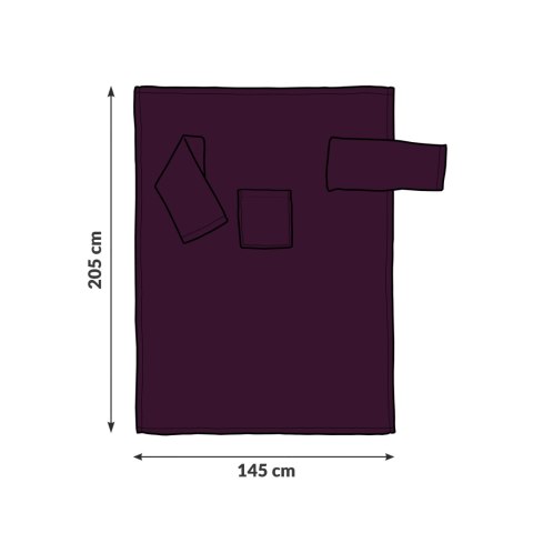 Kocyko-szlafrok SUPER MAMA - Śliwka - prezent na dzień matki