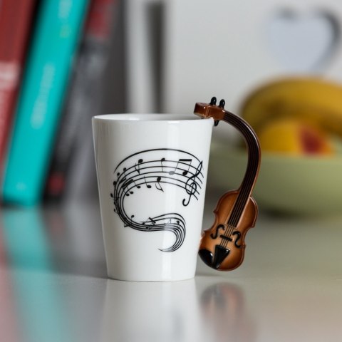 Kubek Muzyka - Skrzypce - prezent dla ucznia szkoły muzycznej, dla skrzypka