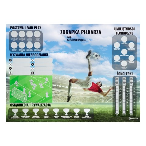 Mata treningowa do piłki Sprintigo ProMat XXL 180x120 i Zdrapka Piłkarza