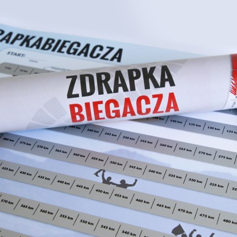 Zdrapka Biegacza plakat do zdrapywania PREZENT