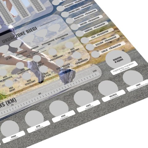 Zdrapka Biegacza plakat do zdrapywania PREZENT