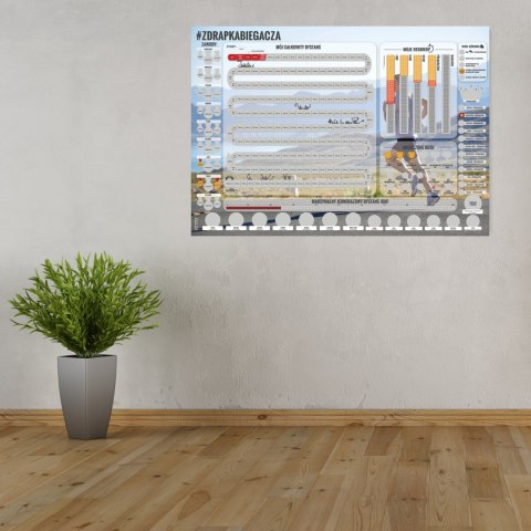 Zdrapka Biegacza plakat do zdrapywania PREZENT