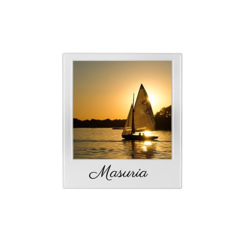 Nowoczesny zegar z 12 ramkami na zdjęcia ścienny