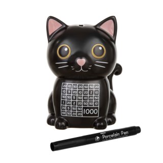 Skarbonka wykreślanka Kot - tracker oszczędzania - wyzwanie 1000