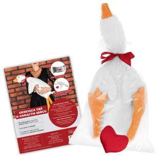 Grzejąca Gęś o Gorącym Sercu XL 90 cm - prezent na ślub, walentynki