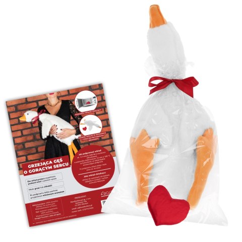 Grzejąca Gęś o Gorącym Sercu XL 90 cm - prezent na ślub, walentynki